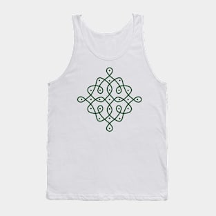 Dot Kolam, Green transparent Kolam, Muggu, rangoli Tank Top